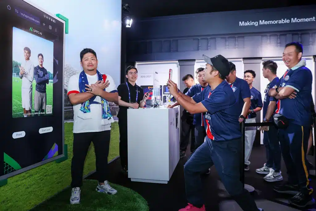 01fans take a virtual selfie with virtual lamine yamal powered by oppo ai