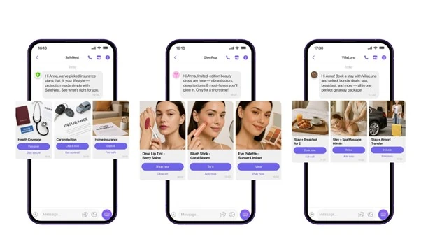 Viber carousel messages