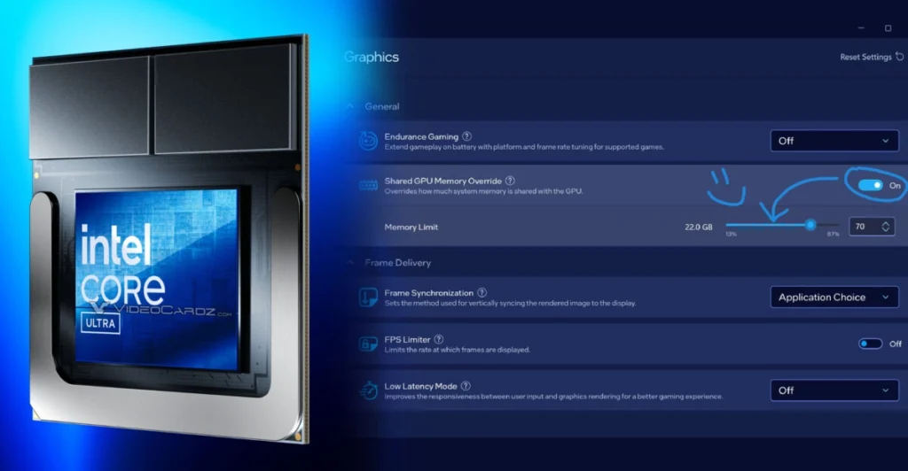 Intel core ultra arc shared memory override hero 1200x624