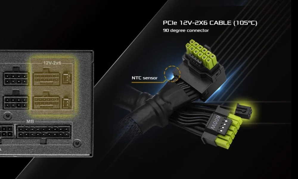 ASRock PCIe 12V-2x6 90 Degree Cable