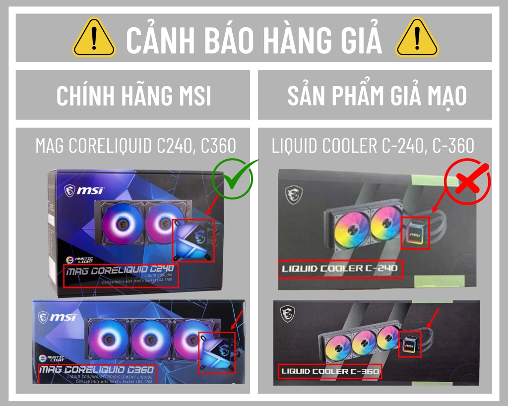 Mag coreliquid c240, c360 realvsfake