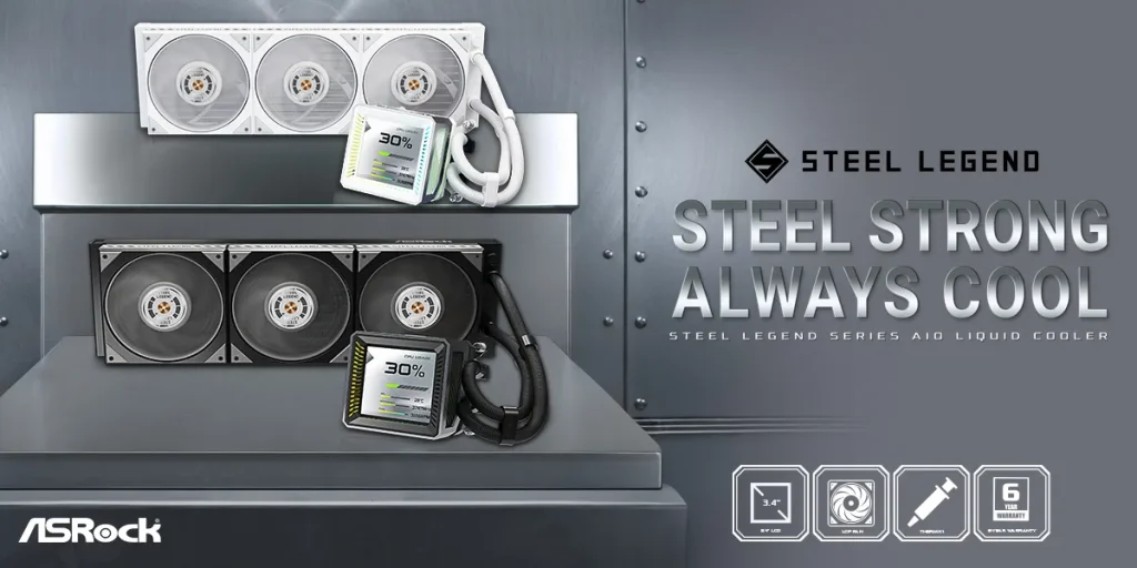 Asrock aio liquid coolers 05 steel legend series