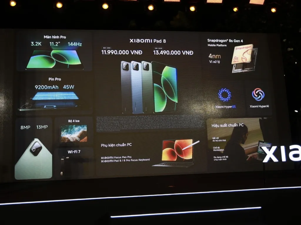Xiaomi pad 8 spec
